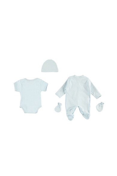 iDO Kids Set de body, salopeta, caciula si sosete pentru bebelusi prematuri Baieti