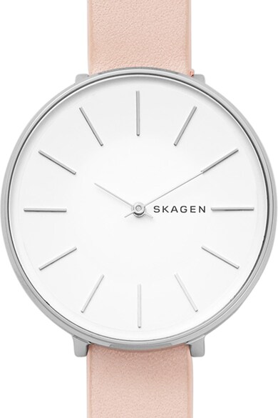 Skagen Ceas cu o curea de piele Karolina Femei