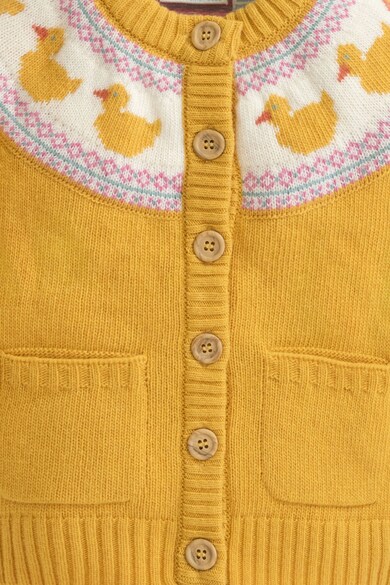 JoJo Maman Bebe Cardigan din tricot cu buzunare laterale Fete