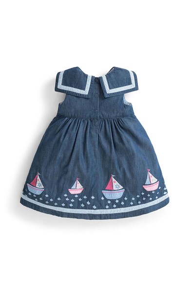 JoJo Maman Bebe Rochie din denim cu croiala in A Fete