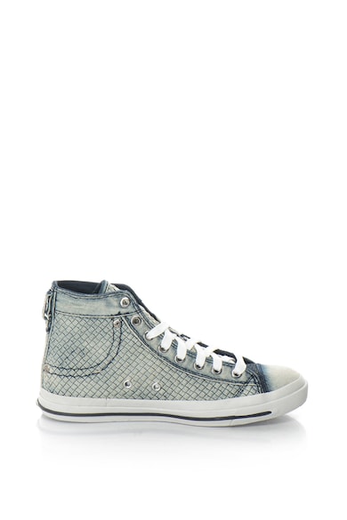 Diesel Pantofi sport mid-high cu aspect de denim Exposure IV Femei