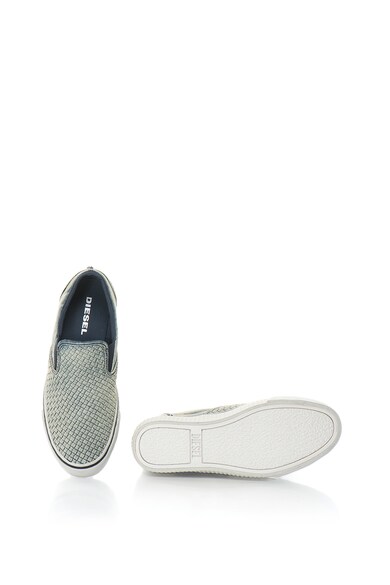 Diesel Pantofi slip-on din denim cu aspect tesut Vansis Femei