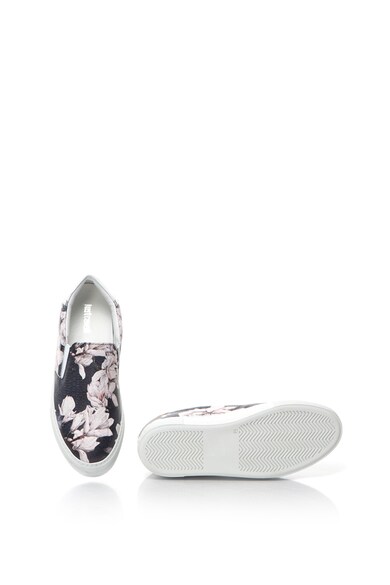 JUST CAVALLI Pantofi slip-on de piele cu imprimeu floral si model de piele de reptila Femei