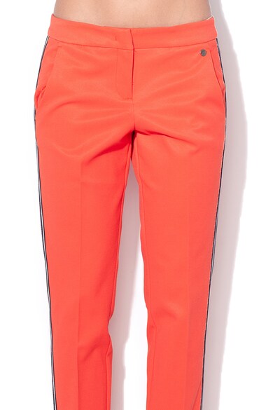 Tom Tailor Pantaloni crop cu garnituri tubulare laterale Femei