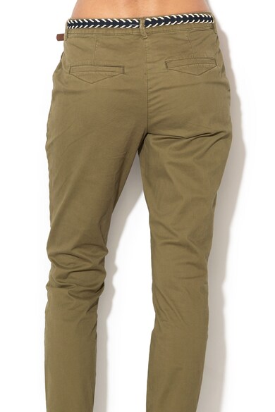 Tom Tailor Pantaloni slim fit chino cu o curea, Kaki Femei