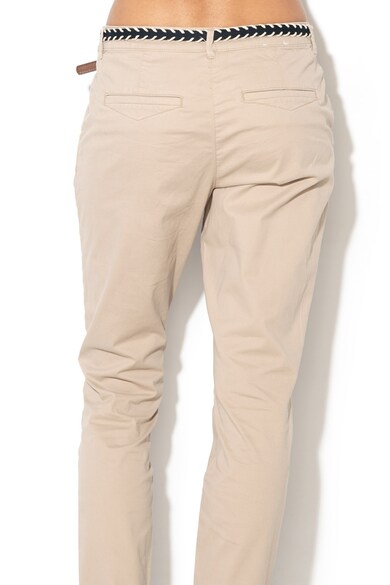 Tom Tailor Pantaloni slim fit chino cu o curea, Maro nisip Femei