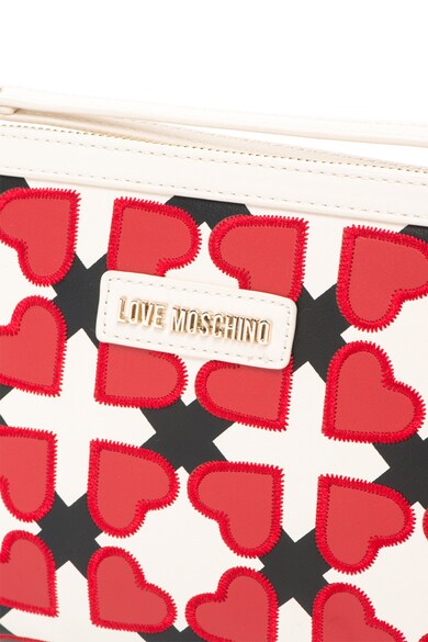 Love Moschino Geanta plic cu model cu inimi si bareta din lant Femei