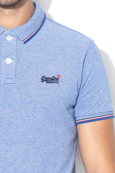 SUPERDRY Тениска с яка и бродирано лого Мъже