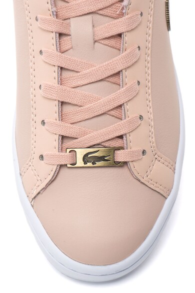 Lacoste Bőr sneakers cipő fémes hatású részletekkel női