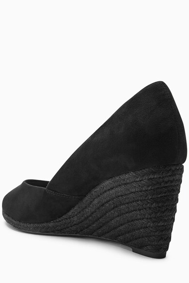 NEXT Pantofi wedge de piele intoarsa sintetica cu varf decupat Femei