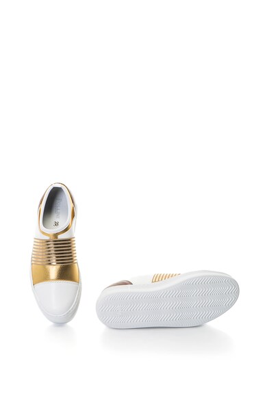 Pollini Pantofi sport flatform cu aspect metalizat Femei