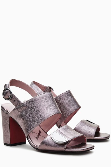 NEXT Sandale slingback de piele cu aspect metalic Femei