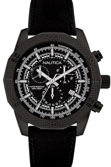 Nautica Chrono karóra bőrszíjjal férfi