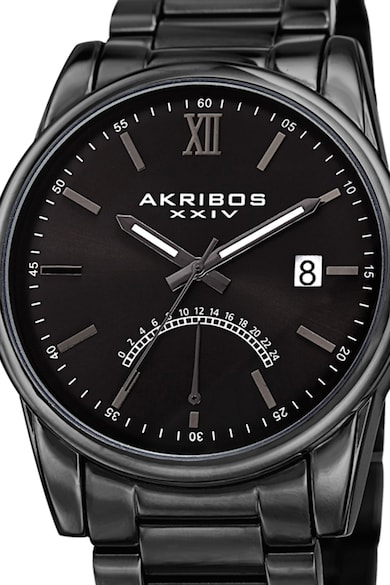 AKRIBOS XXIV Кварцов овален часовник с мрежеста верижка Мъже
