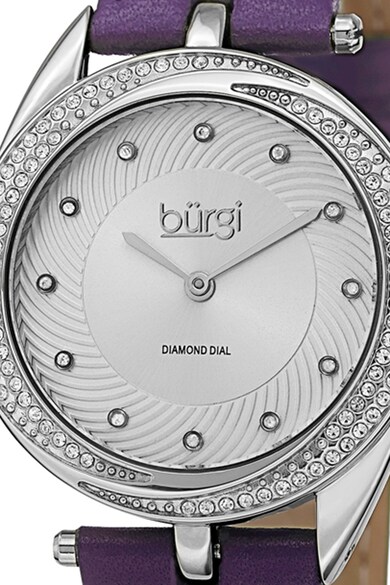 BURGI Овален часовник с кристали и диаманти Жени