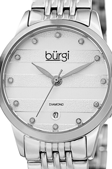 BURGI Часовник от неръждаема стомана с диаманти Жени