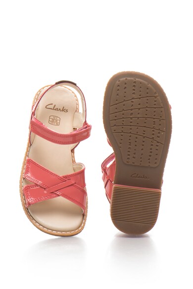 Clarks Sandale de piele lacuita cu barete incrucisate Darcy Charm Fete