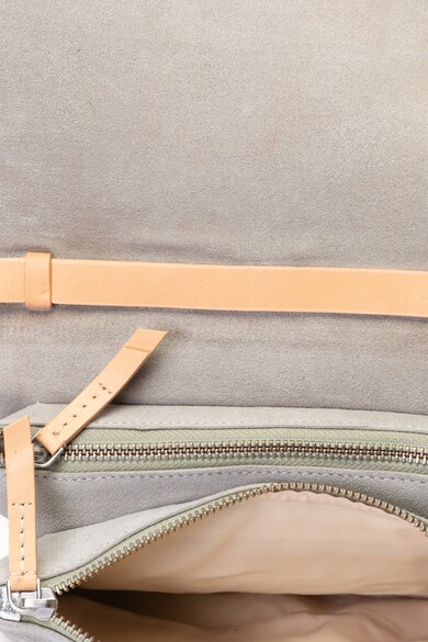 Clarks Geanta crossbody de piele si piele intoarsa cu aspect metalizat Teddington Femei