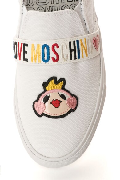 Love Moschino Pantofi slip-on cu aplicatii decorative Femei