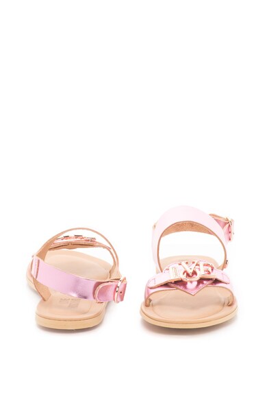 Love Moschino Sandale slingback din piele cu logo metalic Femei