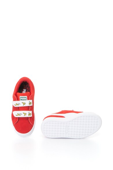 Puma Pantofi sport de piele intoarsa, cu benzi velcro Puma x Minions Fete