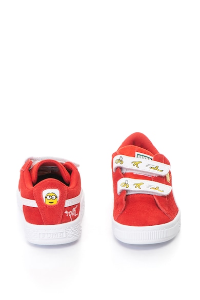 Puma Pantofi sport de piele intoarsa, cu benzi velcro Puma x Minions Baieti