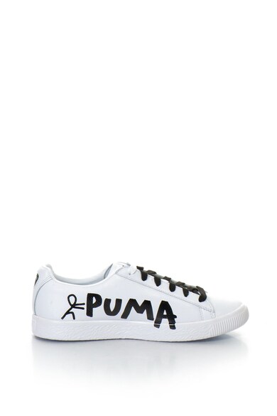 Puma Pantofi sport de piele cu detalii contrastante Clyde, Unisex Barbati