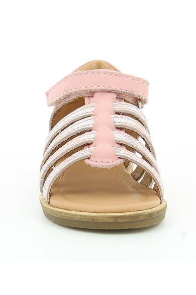 Aster kids Sandale de piele, cu model si banda velcro Nime Fete