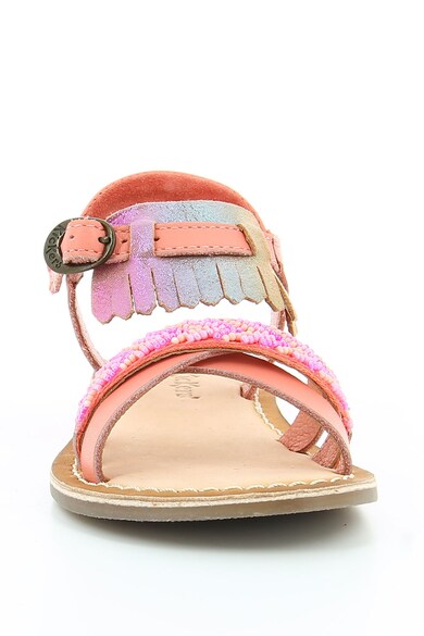 Kickers kids Sandale de piele si material textil cu margele DIXIE Fete