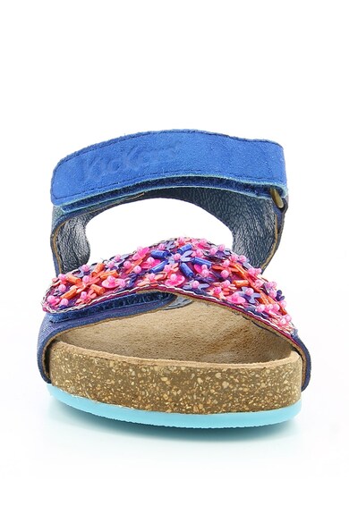 Kickers kids Sandale cu velcro, pete decorative pe talpa si aplicatii NAISSA Fete