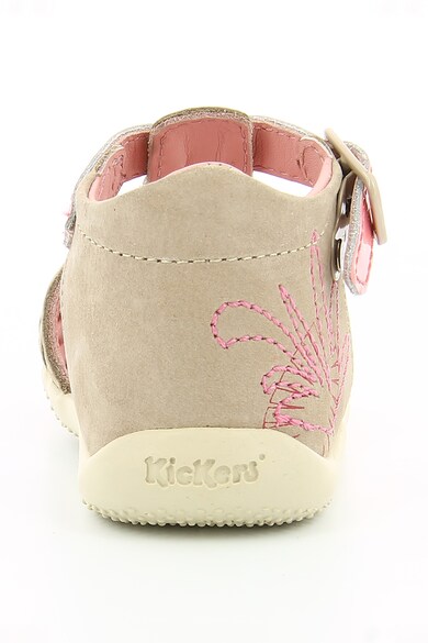 Kickers kids Sandele de piele nabuc cu cusaturi decorative Brio Fete