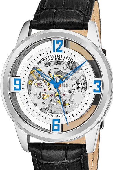 Stuhrling Ceas automatic cu o curea de piele Barbati