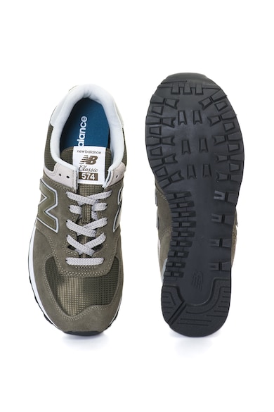 New Balance Pantofi sport de piele intoarsa cu insertii de plasa 574 Barbati