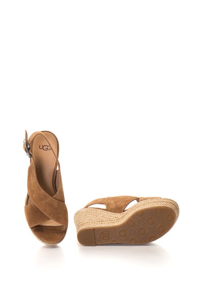 UGG Sandale wedge din piele intoarsa Harlow Femei