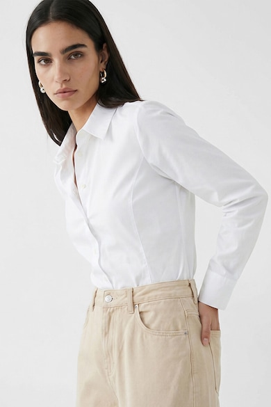 Camasa slim fit din poplin, Alb optic LC WAIKIKI - Alb Optic