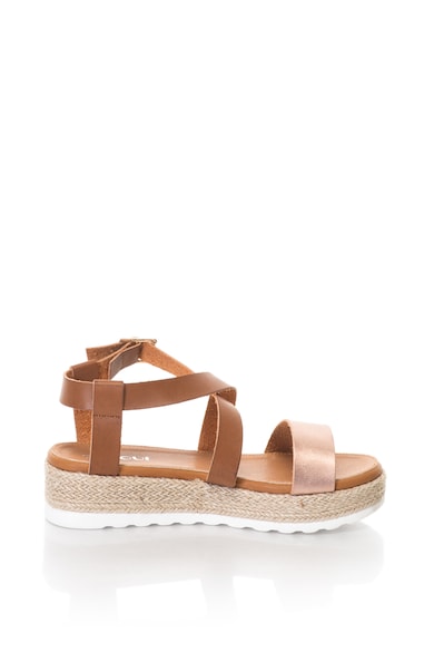 Oakoui Sandale wedge de piele sintetica GIADA Femei