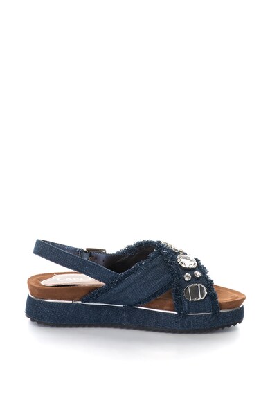 Oakoui Sandale slingback din denim, cu platforma si strasuri Giglio Femei