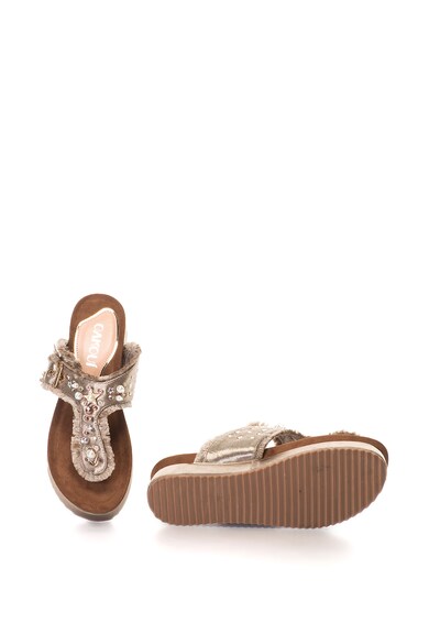 Oakoui Papuci flip-flop wedge cu decoratiuni Giglio Femei