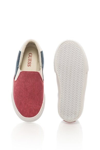 GUESS Pantofi slip-on de denim cu brant moale si garnitura de piele Fete