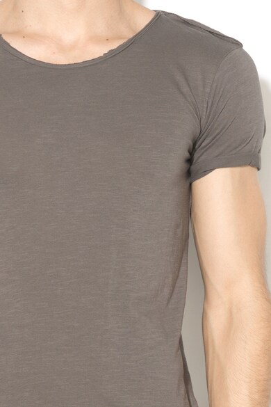 Alcott Тениска с овално деколте и незавършени краища Мъже