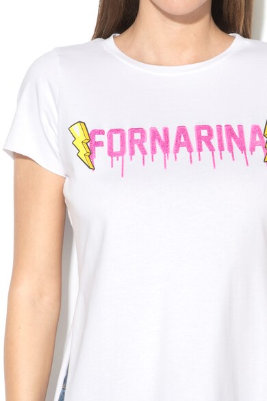 Fornarina Tricou cu imprimeu si slituri laterale Jodi Femei