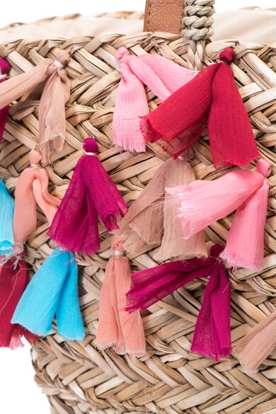 Gioseppo Szalma strandtáska dekoratív rátétekkel női