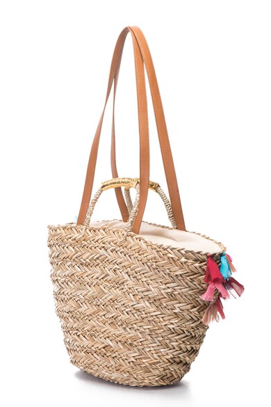 Gioseppo Сламена плажна чанта с декоративни апликации Жени