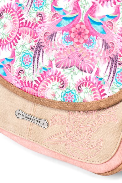 Catalina Estrada Geanta crossbody cu model tropical Femei