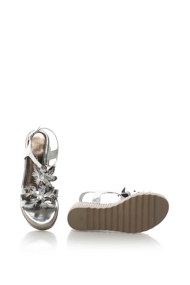 Zee Lane Collection Sandale wedge de piele lacuita cu aplicatii florale Femei