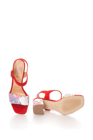 Zee Lane Collection Sandale slingback de piele intoarsa cu detalii contrastante Femei