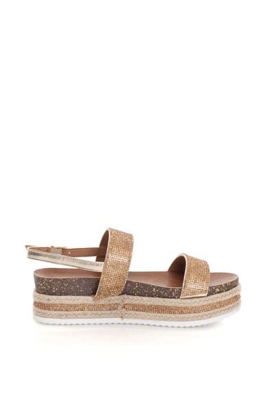 Oakoui Sandale flatform tip espadrile cu strasuri Femei