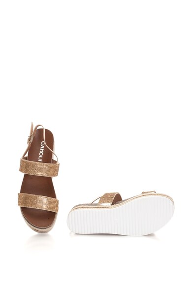 Oakoui Sandale flatform tip espadrile cu strasuri Femei