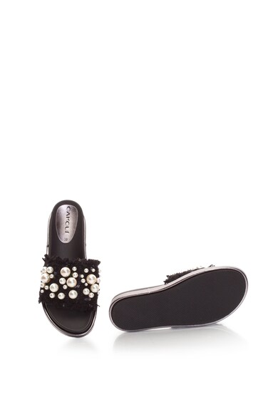 Oakoui Papuci flatform cu aplicatii de perle sintetice Femei