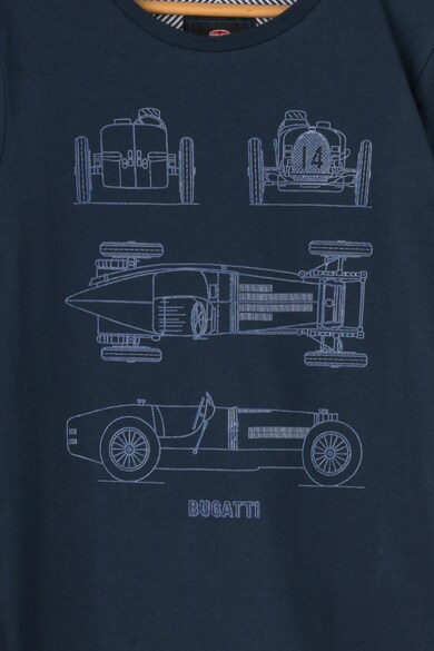 Bugatti Junior Tricou cu decolteu rotund si imprimeu cauciucat Givoletto Baieti